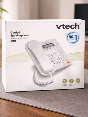 VTech CD1153 Corded Speakerphone with Caller ID - White (Open Box)